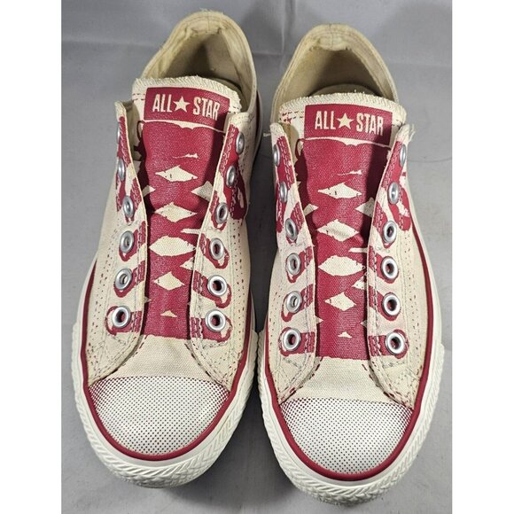 Converse All Star Stencil Kit Unisex  Red/White No Lace Slip-On Shoes Size M6/W8 - Picture 6 of 14